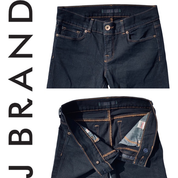 🌹SOLD🌹 J BRAND Dark Wash Love Story Flare Jeans in Jett - Picture 11 of 16